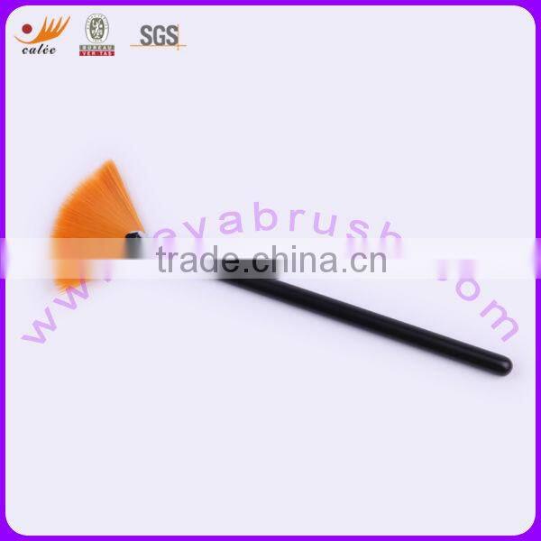 Natural Hair Small Facial Fan Brushes with Black Handle(EY-F612)