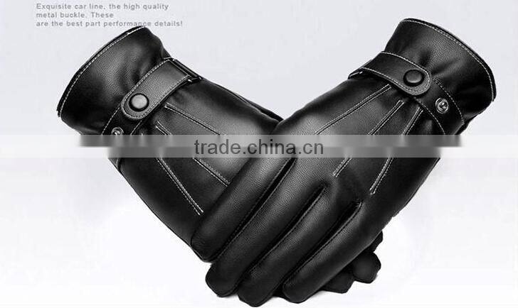 New Fashion Men's Touch Leather Gloves Screen Touch Gloves For Smartphone Winter Leather Touchscreen Gloves Wholesale