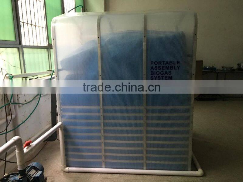 Domestic assembled biogas digester with cooking machinery