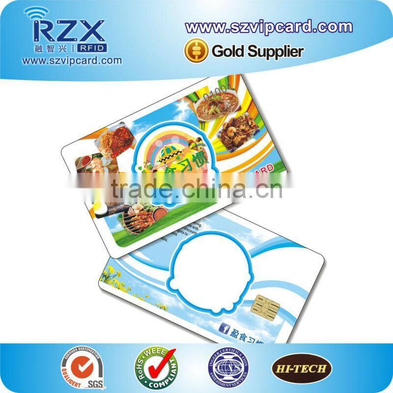 custom printing plastic sle4442 contact ic card