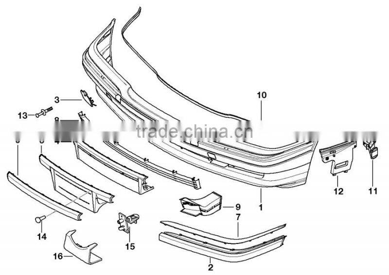 China manufacturer auto car font body kits for BMW