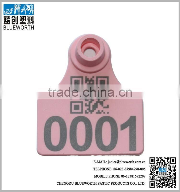 2016 top sale two pieces barcode goat ear tag