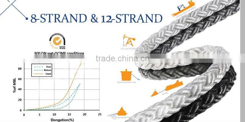 3 inch diameter Nylon Braided Rope for sale