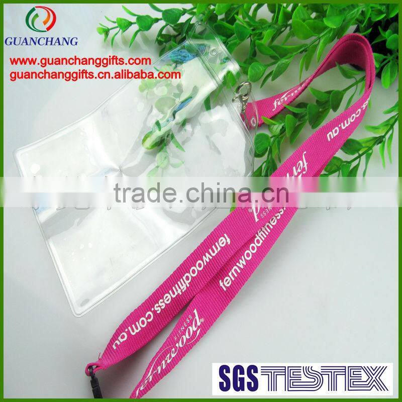 OEM Factory Promotion Neck Lanyards With PVC Pouch