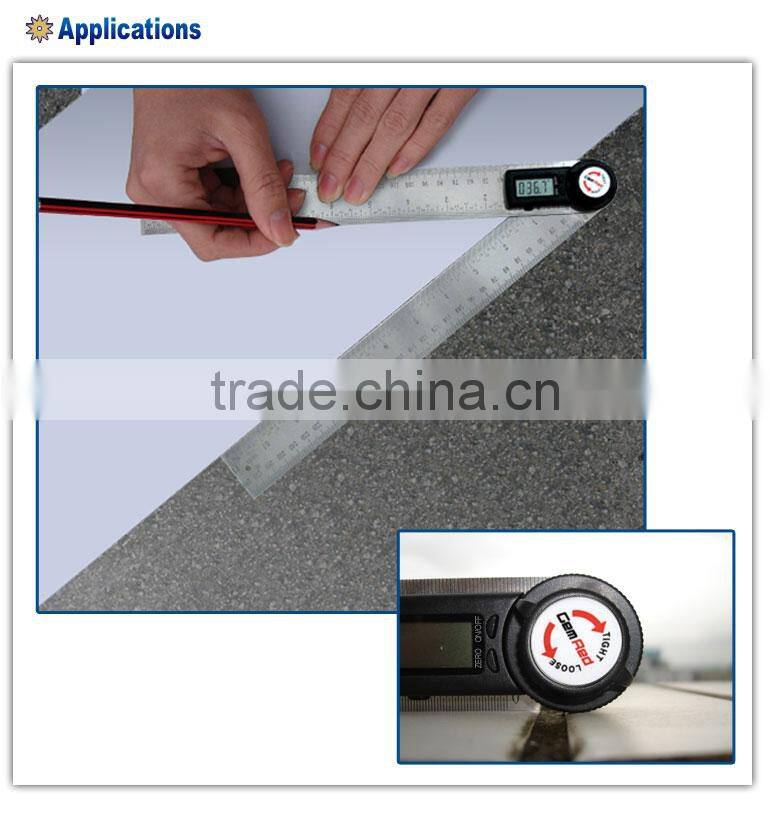 machinery hand tools stainless steel folding ruler digital angle protractor