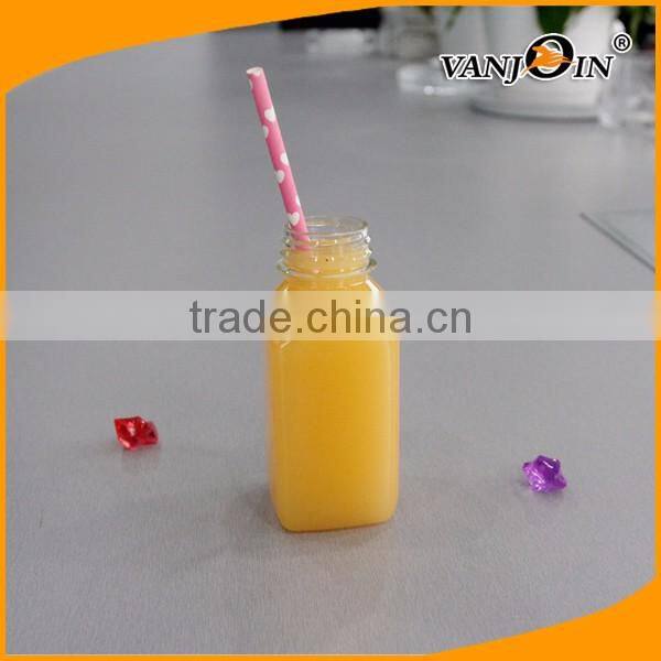 350ml Clear Beverage Cans with White Plastic Lid