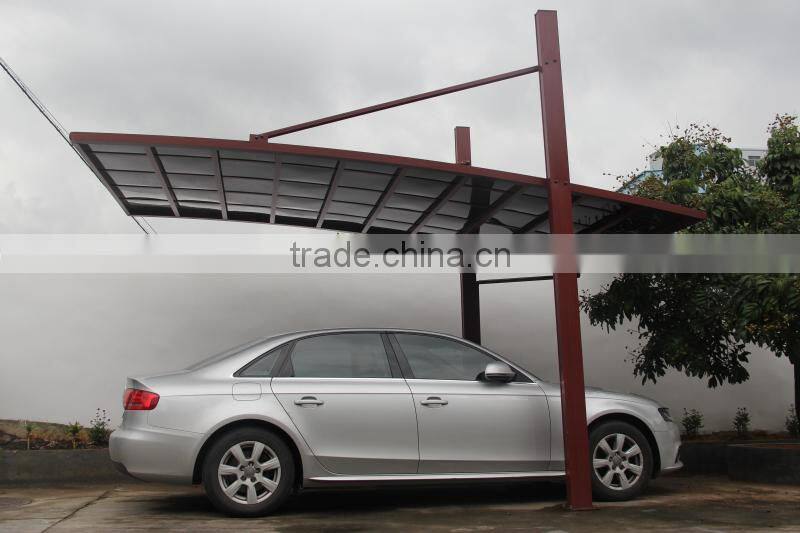 High ranking rust-proof aluminum frame polycarbonate covering carport canopy