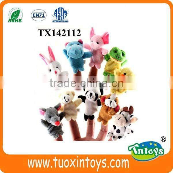 Soft cute plush glove puppet safe baby animal toy sets