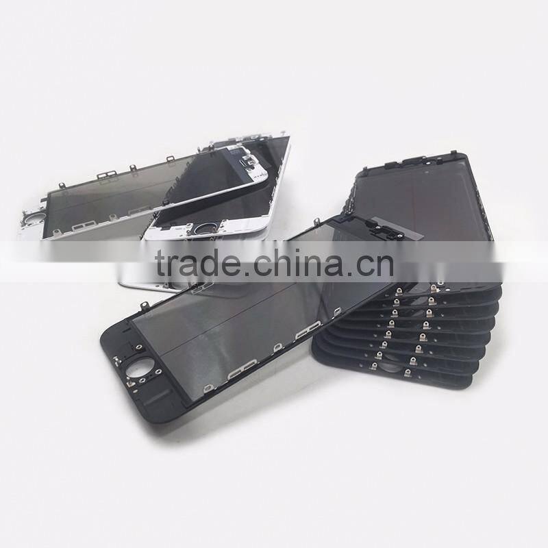 Original Glass with 250u OCA Sticker with Original Polarizer and cold press Bezel Frame For iPhone 6 6plus 6S 6S Plus