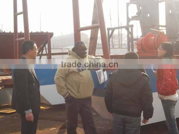 Sand dredger with jet suction head for sea