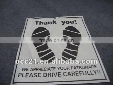 plastic/paper foot mat