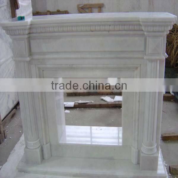 White Marble Fireplace Cheap Fireplaces Mantel