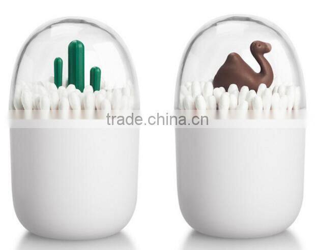 Creative modeling plastic cotton swabs holder toothpick organizer box