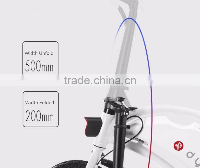 2017 New Arrival Smart Mobile APP Control Electric Mini Folding Bicycle, 12inch Foldable Electric Bicycle, 36V 350W Electro Bike