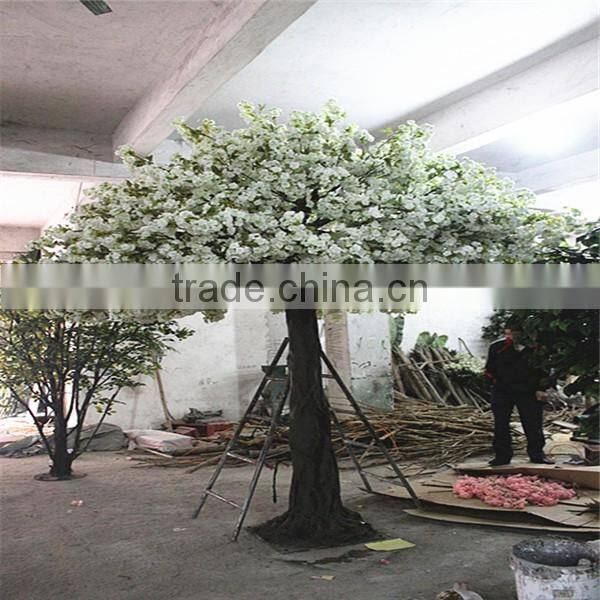 SJ223002 artificial cherry blossom sakura tree large plastic white color flower tree