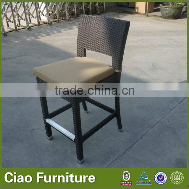 club outdoor synthetic rattan bar chair