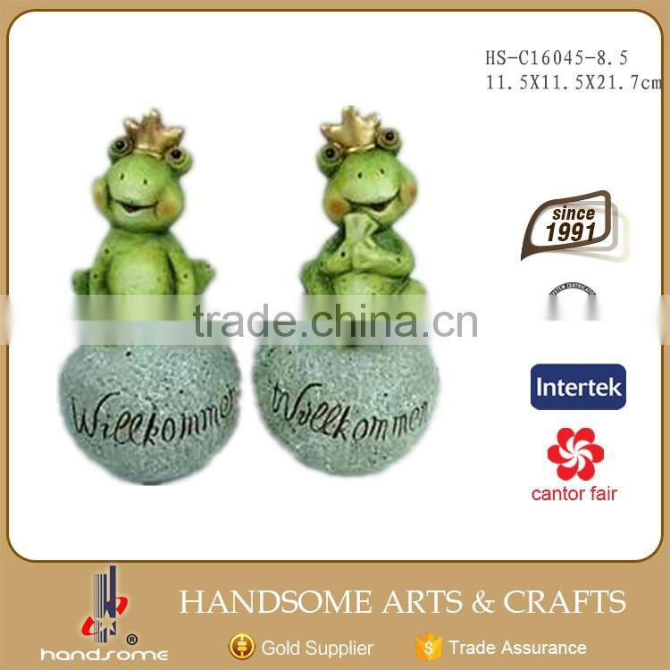 8.5 Inch Resin Outdoor Garden Decoration Pair Frog Sculpture Animal Statues