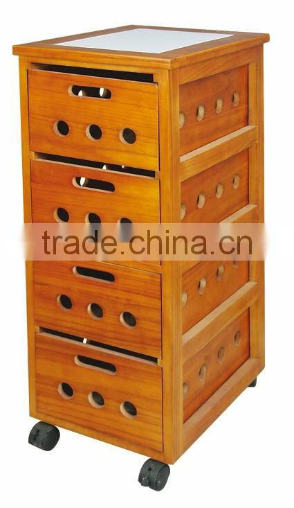 New style high quality and good price wooden cabinet with wheels