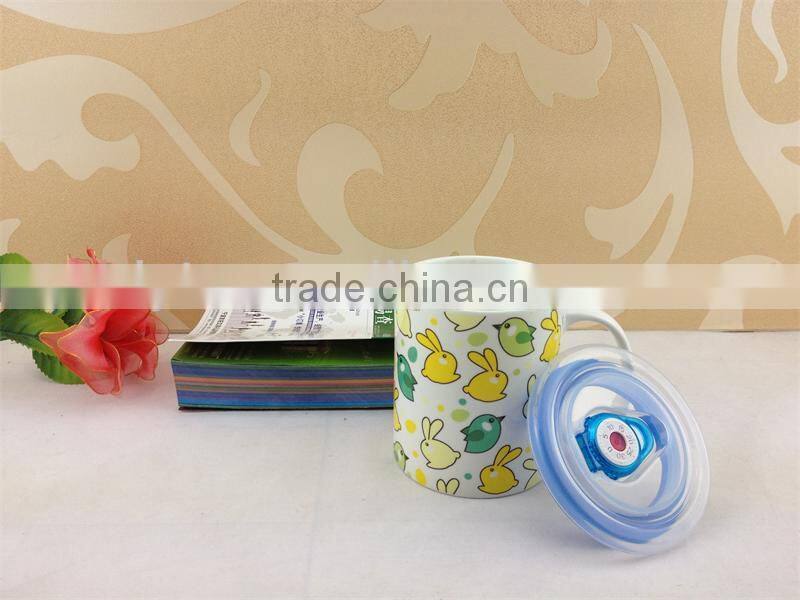 ceramic promotional mug with lid