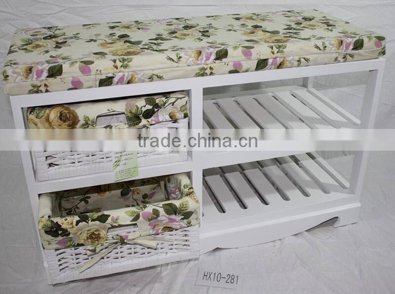 Comoda Banco Asiento para Vestibulo Pasillo Bano Dormitorio Blanco Nuevo