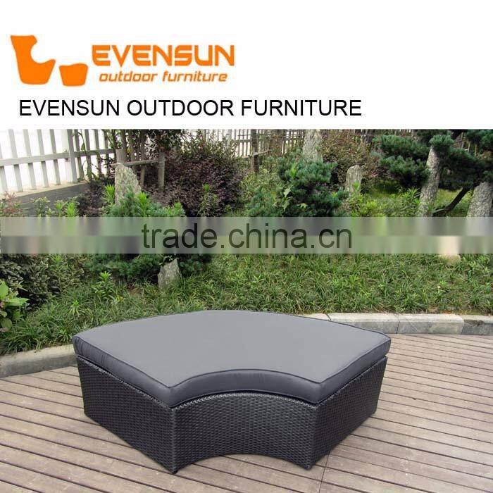 Hot sale beach double sun lounger with waterproof cushion sunbed set