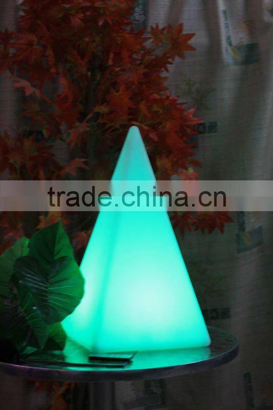 rechargeable RGB pyramid led decorative lamp