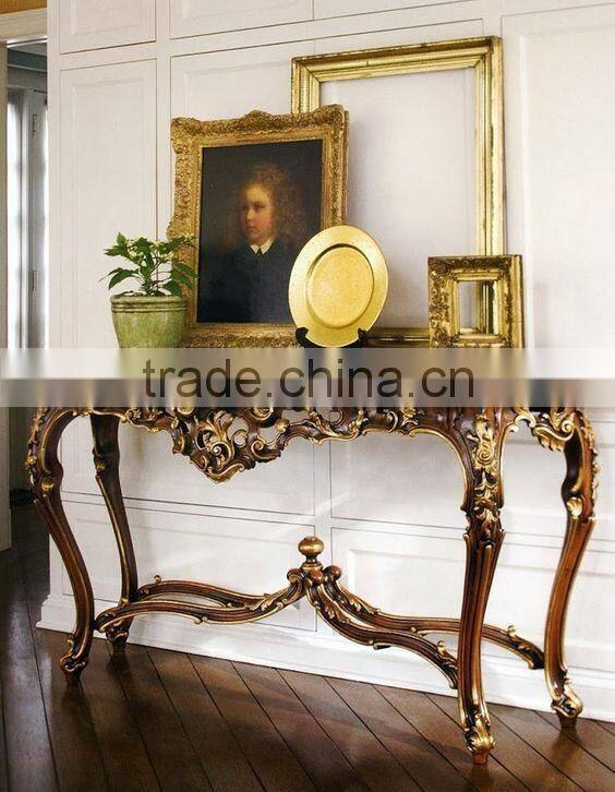 Luxury Living Room Furniture Console Table With Framed Mirror