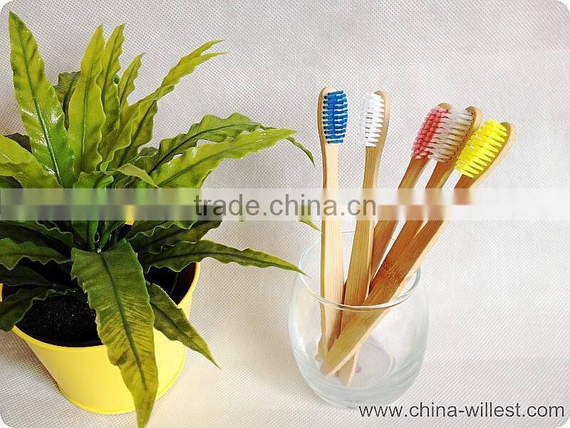 colorful high quality bamboo toothbrush, household toothbrush