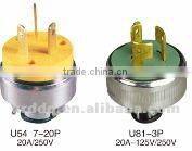 male and female power industrial plug & socket outlet