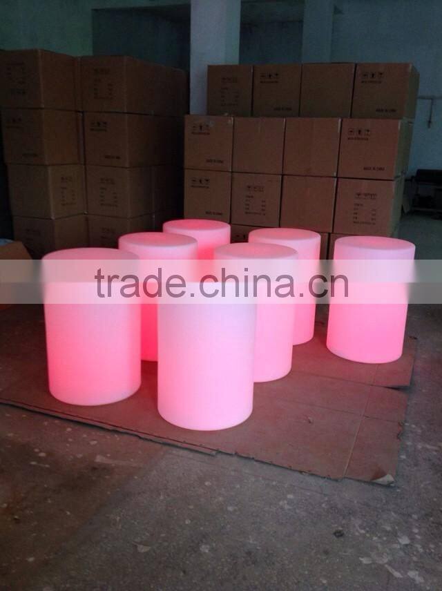 led cylinder light bar table/illuminated led bar table/led high bar table