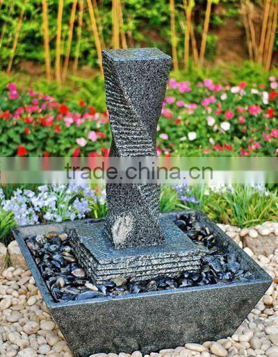 Outdoor granite water fountain