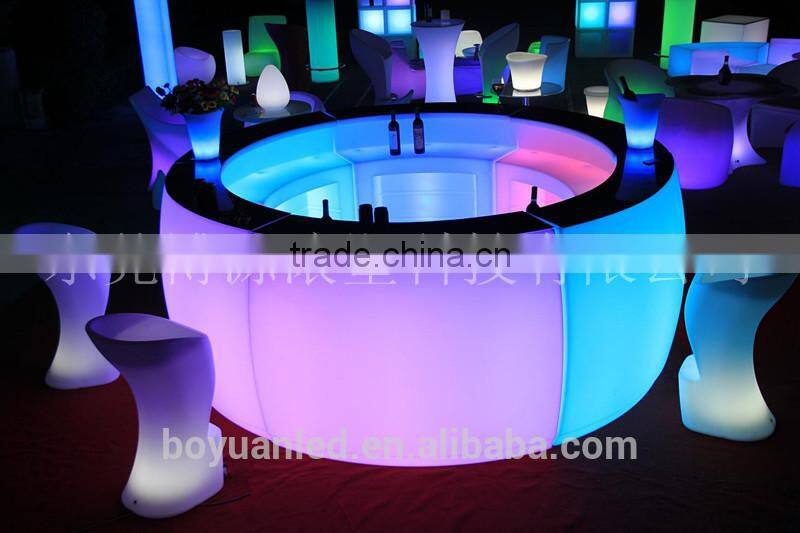 round led bar table, led bar furniture, led bar counter