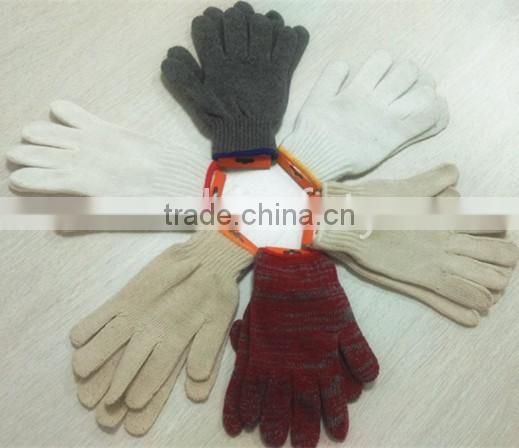 7Gauge 4Threads Natural Cotton Polyester String Knit Gloves
