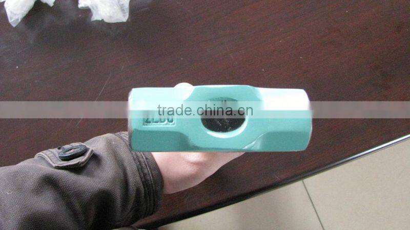 drop forging blue sledge hammer head with wooden handle