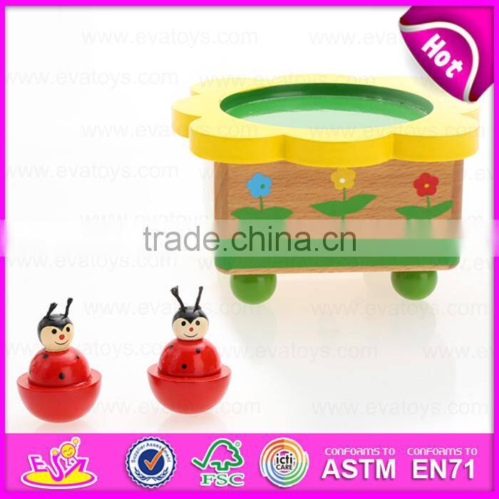 2015 Wooden instruments merry-go-round music box for gifts and home decoration W07B028-S