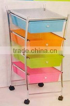 Fashionable Utility Tool Trolley plastic beauty salon drawer trolley