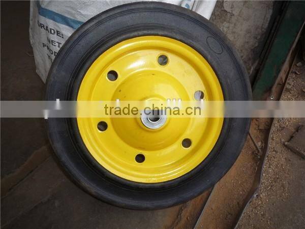 13x3 powder rubber wheel heavy duty solid rubber wheels