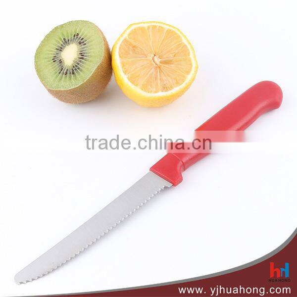 Plastic Handle Stainless Steel Steak Knife,Kitchen Knife With Serrate Blade