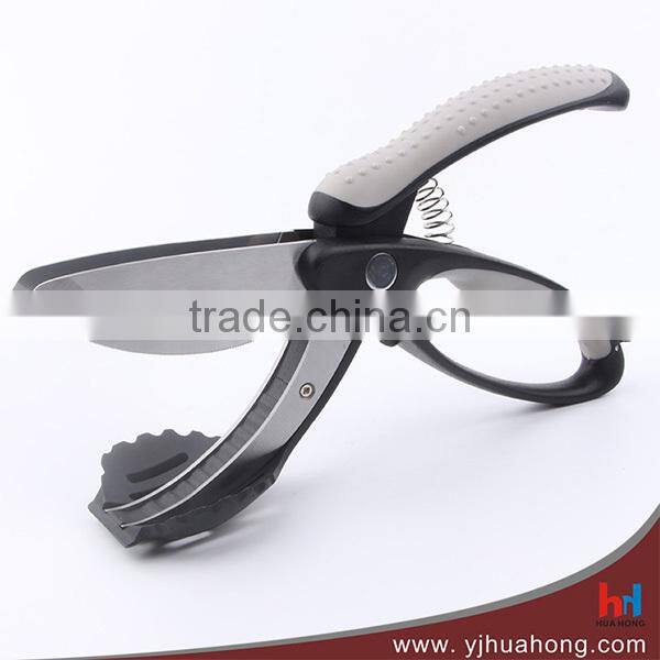 High quality mutifunction salad kitchen scissors with soft grip handle