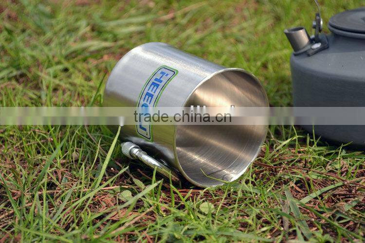 Stainless Steel Coffee Mug/Camp Cup/Carabiner Hook