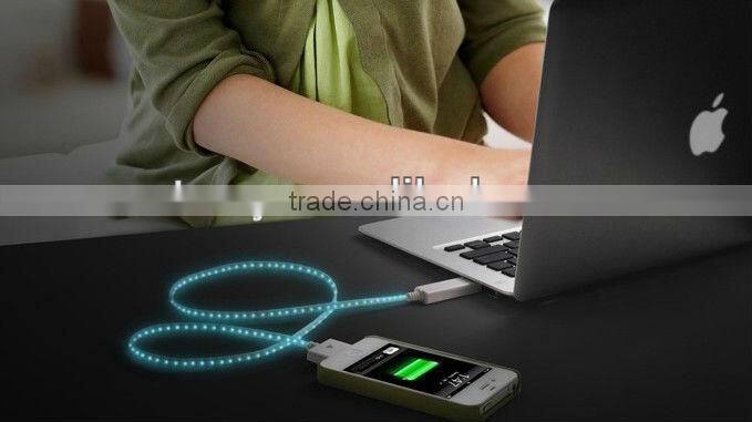 Electroluminescent light USB Phone Charger Data line for iphone4 iphone ipad2 3