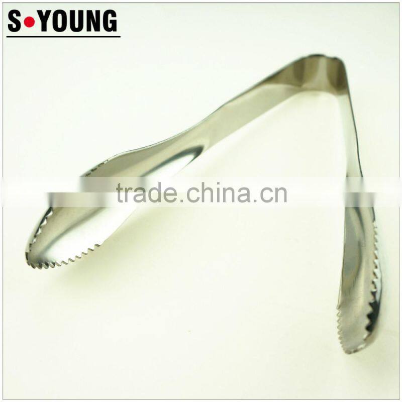 39039 Stainless Steel Kitchen Tongs BBQ Grill Food salad Tongs Ice Tongs