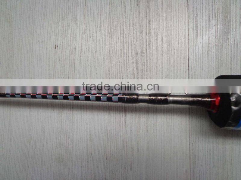 Solid Carbon Fiber Fishing Rod , Ice Fishing Rod with Red Cork Handle