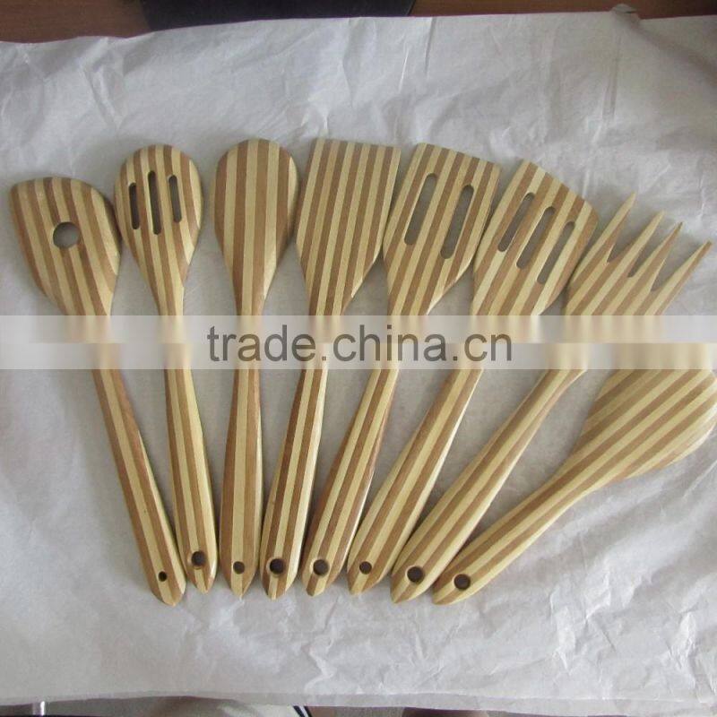 New design Fashion Zebra shape Bamboo cutlery set & Bamboo handled flatware