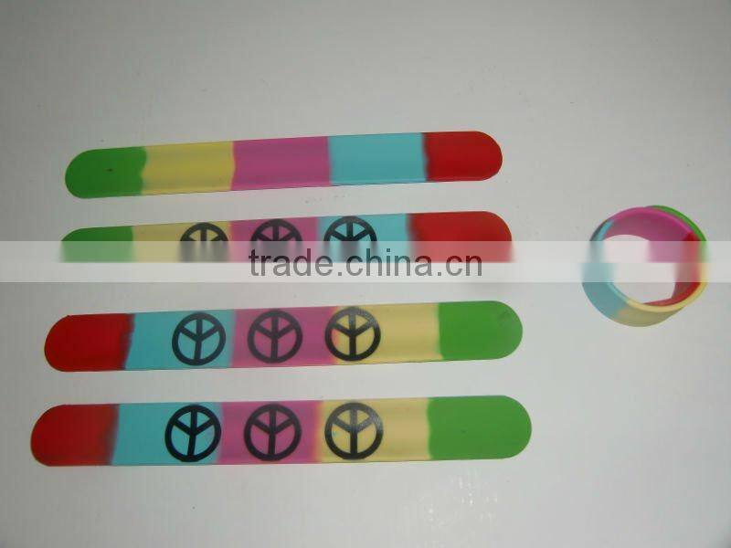 Customized Printed Slap Silicon Bracelet