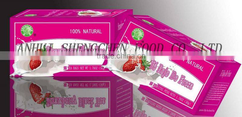 Hot sell Superior Strawberry Black Teabag Good taste and fragrance With FDA,HACCP