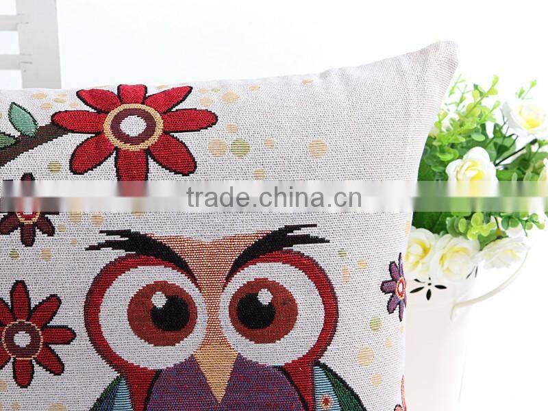 decorative pillowcase capa de almofadas owls linen vintage cushion sofa throw pillows cojines cushions home decor