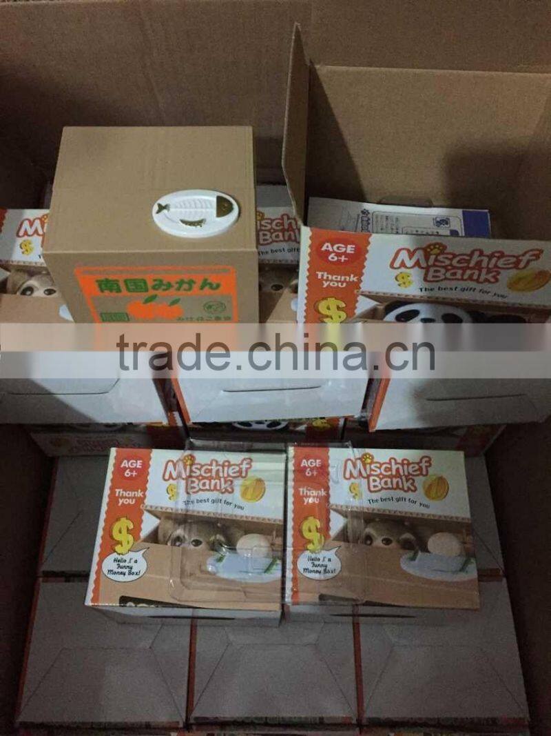 UCHOME 2017 Manufacture ebay Hot sell cat stealing money piggy bank