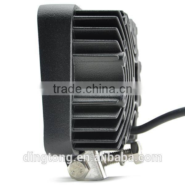Square 4" 24w defender led headlight 12v 24v waterproof driving utility lights led for cars