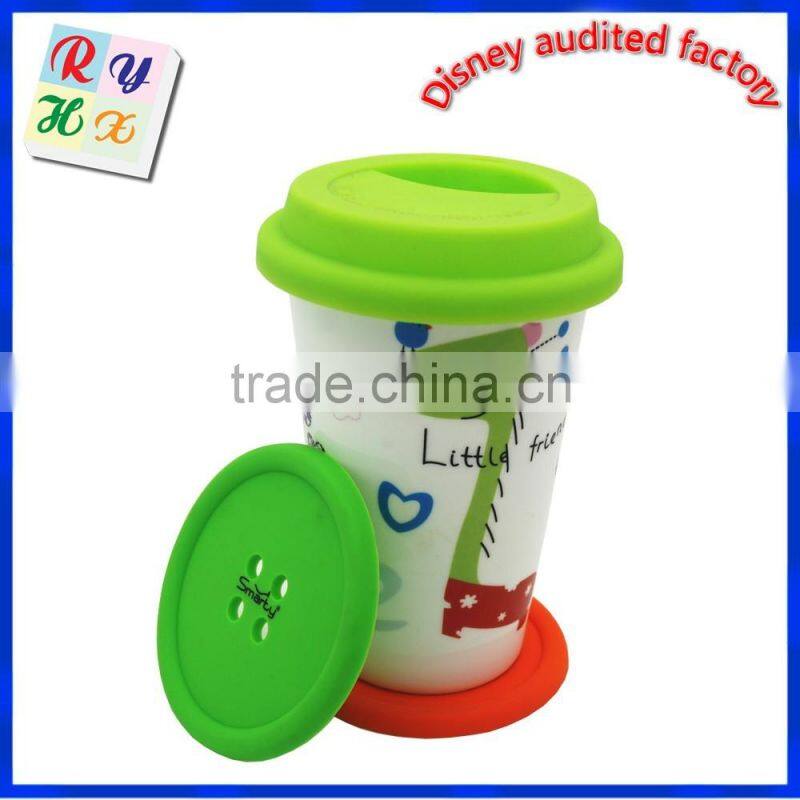 Hot colored customized food grade silicone table beer cup coaster